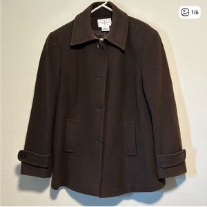 Worthington, XL, Dark Brown Color Coat with Brown Lining.